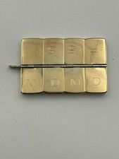 Pillendose 8 Tage Einteilung Sterling-Silber 925 Vintage Anhänger Vergoldet (394