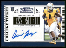 David Long Jr - Auto - Rookie - 2019 Panini Contenders Draft Picks 