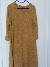 Gudrun Sjöden Damen  Kleid Gr,M Gelb Mit kleinem Muster