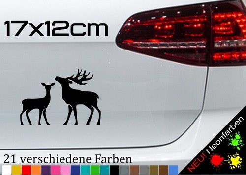 Hirschpaar aufkleber rotwild - hirschpaar,