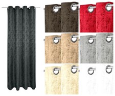 Vorhang / Gardine / Meliert / Ösenschal / 140x245cm / Marmorstruktur / Dekoschal