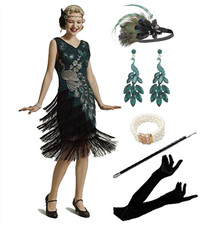 20er jahre flapper - pfau, damen