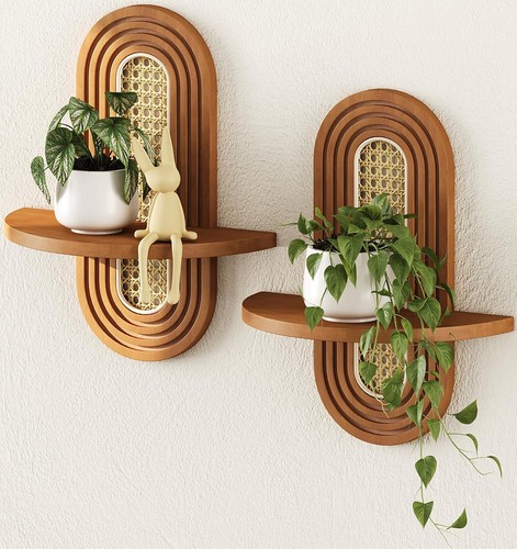 Wandregal holz 2er set - wandregal, 2er-set