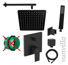 vanvilla Duschset Regendusche Armatur Hansgrohe HGS87ob schwarz matt Unterputz