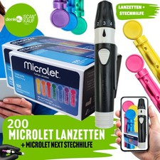 Microlet Lanzetten steril 2 x100Stk.+ Stechhilfe  /  MHD 2030 ⭐️⭐️⭐️⭐️⭐️