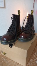 doc martens 41, bordeaux rot glänzend, Leder, nur in der Wohnung getragen