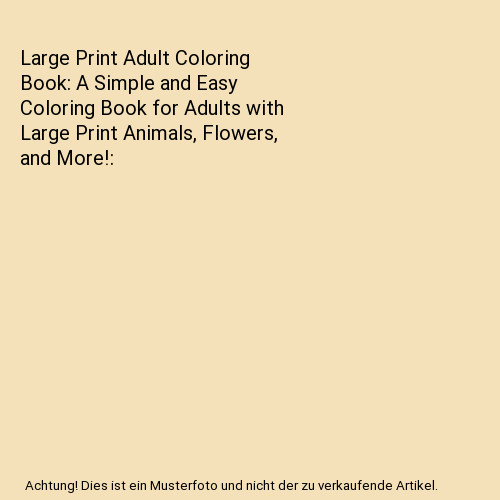 Large print adult coloring - print,