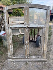 Eichenfenster 2 - flg.  festes Oberlicht + Segmentbogen, B/H 96 x 133 cm