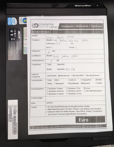Acer aspire x1700 dual core - x1700,