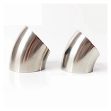 Edelstahl Auspuff Rohrbogen 45