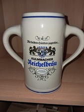 Masskrug Brauerei Kulmbacher Reichelbräu 1,0l mit 2 Henkeln - Reinheitsgebot