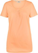 Kurzarm-Shirt aus Baumwolle Gr. 36/38 Apricot Neu Damenshirt Top Tunika