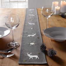 Tischband "Winter", grau