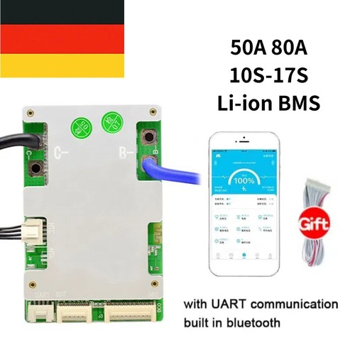 Jbd smart bms 10s 17s - 10s-17s, 50a