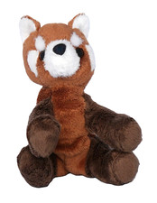 Petjes World roter Panda Bär Plüschtier sitzend ca. 13 cm Stofftier aus Plüsch