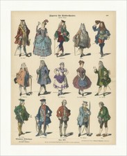 Figuren für Kindertheater II Fürst Hofrat Holzstich Münchener Bilderbogen 307