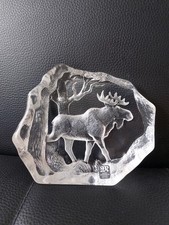 Mats Jonasson Glaskunst  Glasblock Eich Signiert