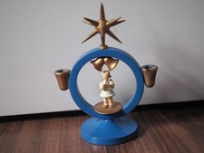 Erzgebirge kleiner Leuchter mit Engel, ca. 17cm