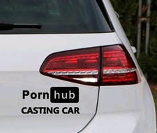 PORN HUB AUFKLEBER CASTING CAR