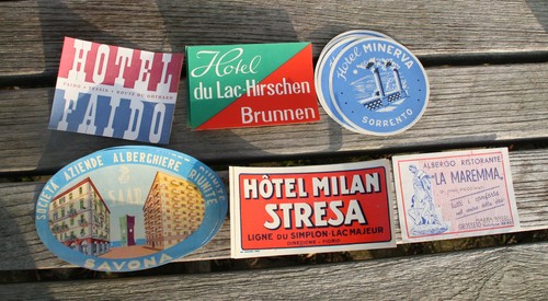 Alte reisekoffer aufkleber - alte,