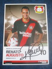 Renato Augusto Bayer 04 Leverkusen  Autogrammkarte signiert Fussball Bundesliga