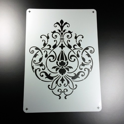 Schablone damask ornament - a4,