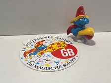 Schlümpfe Promo Figur Der magische Schlumpf 1990 Grand Bazaar mit Aufkleber