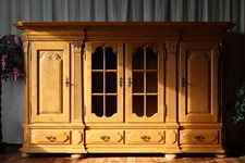 Nr.2077a Wohnzimmer Schrank Vitrine Eiche Vollmassiv