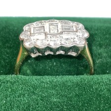 Schwerer Art Deco Stil Diamant