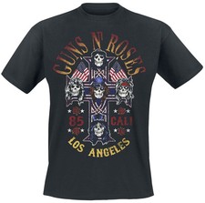 Guns N' Roses T-Shirt Herren Cali 1985 schwarz Band-Merch, Bands