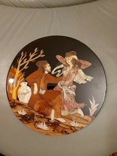 Rundes Lack- Bild mit Perlmutt