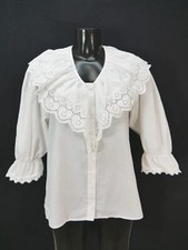 Gr.40 Trachtenbluse weiß