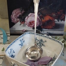 Große antike Suppenkelle, WMF, versilbert