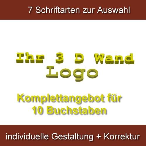 Wand logo mit 3 d - 3d,