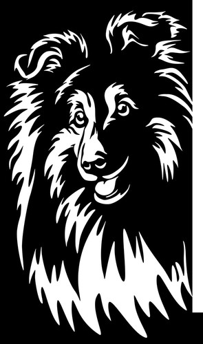 Sheltie aufkleber - sheltie,