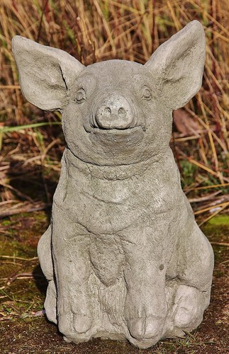 Steinfigur schwein tierfigur - steinfigur,