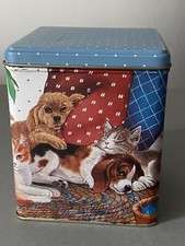 Dose Blechdose mit Hunden und