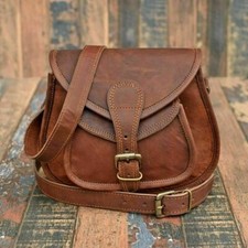 Neu Damen Vintage Leder Tasche Schultertasche Umhängetasche Handtasche Retro