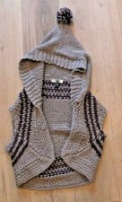 * ONLY Wolle Strick Bolero Hoodie Jacke Gr. L 40 TOP Lagenlook