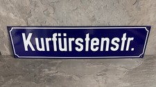 Altes Strassenschild ✨ Kurfürstentr. ✨ Emailleschild aus Berlin - 60x15cm 1,5 kg