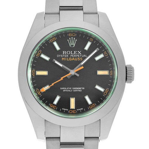 Rolex milgauss green glass - rolex,
