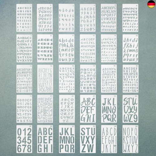 Stk buchstaben schablonen - 30, stk.