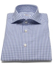 Kiton Hemd in Blau/Hellblau