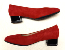 Damen Leder Pumps Rot Gr. 39