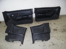 Vier Ledertürpappen Audi 80 Cabrio Türverkleidungen Schwarz Leder Seitenverkleid