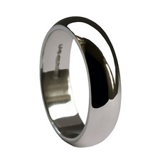 6mm 18ct Weißgold Eheringe