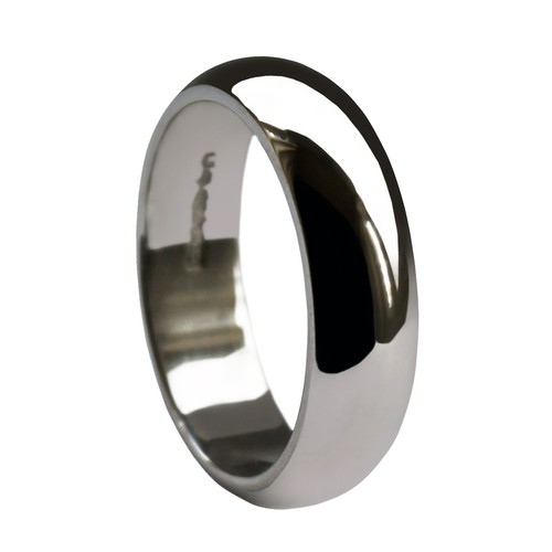 6mm 18ct weißgold - 6mm, eheringe