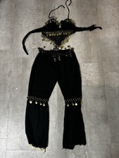 Bellydance Bauchtanz kostüm Verkleidung Schwarz Komplett Damen Mädchen S Xs 36