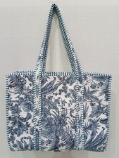 Indisch grau Blumendruck gesteppte Handtasche Schultertasche Damen...