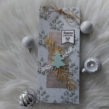 Weihnachtlich verzierte Verpackung für eine Tafel Schokolade  **handgefertigt **